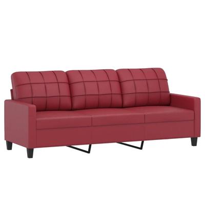 4-delige Loungeset met kussens fluweel wijnrood