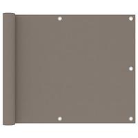 VidaXL Balkonscherm 75x300 cm oxford stof taupe - thumbnail