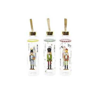 Fles DKD Home Decor Notenkraker Kristal PVC (550 ml) (3 Stuks) Fles DKD Home Decor Notenkraker Kristal PVC (550 ml) (3 Stuks)