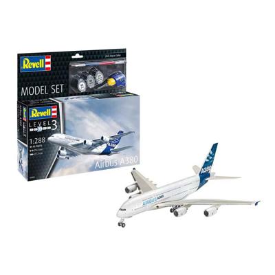 Revell modelbouwpakket - airbus a380 1:288 - 48dlg. - incl. basiskleuren verf