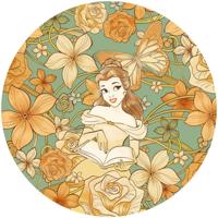 Komar Dots; Komar Home Behangcirkel Disney Princess - Belle Spirit of Autumn - DD1-002 - thumbnail