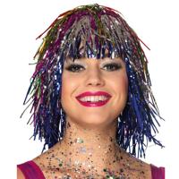 Lametta pruik multikleur - thumbnail