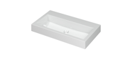 INK Momento Wastafel Polystone Zonder Kraangat - 800x450x90 mm - Glans Wit - thumbnail