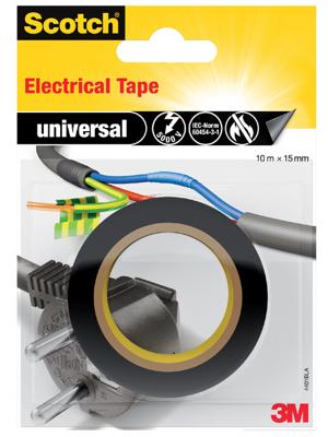 Plakband scotch isolatie 15mmx10m zwart