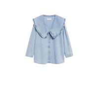 Mango blouse lichtblauw - thumbnail