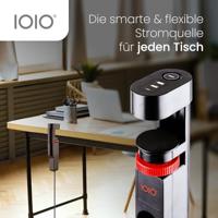 IOIO contactdoos SL3000, 3 stopcontacten en 3 USB-poorten, tafelklem, zwart - thumbnail
