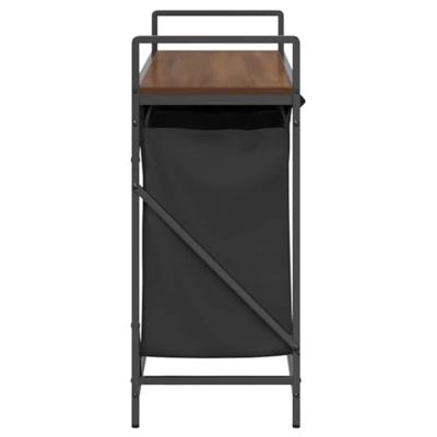 Wasmand 3 vakken met plank bruin eikenkleurig Wasmand 3 vakken met plank bruin eikenkleurig