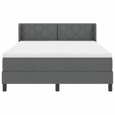 Boxspringbed met matras met matras Donkergrijs 140 x 190 cm