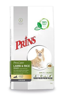 PRINS PROCARE CROQUE LAM / RIJST SENIOR HYPOALLERGEEN 10 KG PRINS PROCARE CROQUE LAM / RIJST SENIOR HYPOALLERGEEN 10 KG