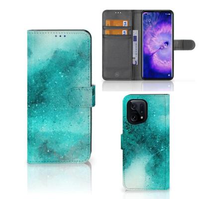 Hoesje OPPO Find X5 Painting Blue Hoesje OPPO Find X5 Painting Blue