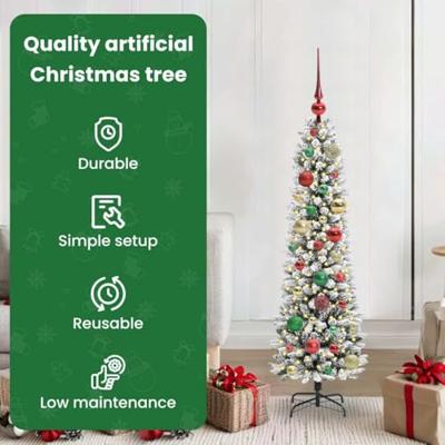 VidaXL Kunstkerstboom met 150 led wit 120 cm pvc en metaal en plastic