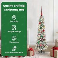 VidaXL Kunstkerstboom met 150 led wit 120 cm pvc en metaal en plastic - thumbnail