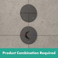 Hansgrohe ShowerSelect Comfort E thermostaat inbouw voor 2 functies, Brushed Black Chrome - thumbnail