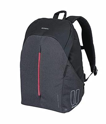 Basil b-safe commuter nordlicht - compacte fietsrugzak voor elektrische fiets - 13l - zwart