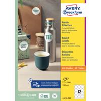 Etiket Avery Zweckform L3416 rond 60mm wit 1200stuks - thumbnail
