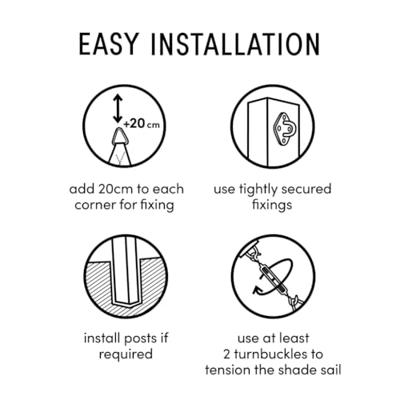 Platinum Schaduwdoek driehoek greige 500x500x500