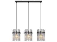Globo Zwarte hanglampGorley met smoke glas 3-lichts - 15698-3H - thumbnail