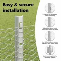VidaXL Hek met paal zilver 1,2 x 25 m staal - thumbnail