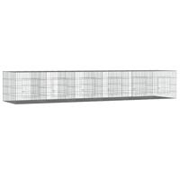 Konijnenkooi met 6 panelen 327x79x54 cm gegalvaniseerd ijzer - thumbnail
