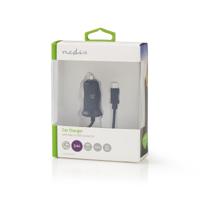 Nedis CCHAM240ABK Auto-oplader 2,4 A Vaste Kabel Micro-usb Zwart - thumbnail