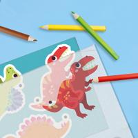 Ses krimpfolie - dino sleutelhangers - thumbnail