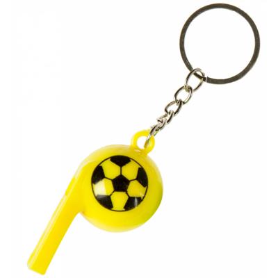 LG Imports sleutelhanger voetbalfluitje 6 cm geel LG Imports sleutelhanger voetbalfluitje 6 cm geel