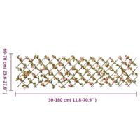 VidaXL Kunstplant klimop latwerk 5 st uittrekbaar 180x60 cm donkerroze - thumbnail