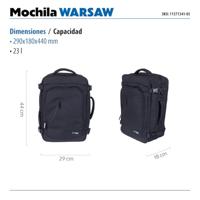 Donau Travel rugzak Warsaw, 23 l, 15,6 inch, zwart - thumbnail