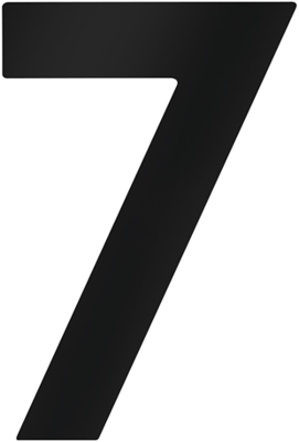 Metafranc huisnummer 7 120mm zwart - wu0424667
