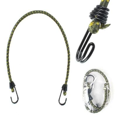 Outdoor bundeling touw elastische tenten metalen gesp hoge Stretch Clothesline Camping Bagage verpakking haak (dubbele haak kaki)