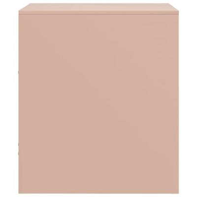 Nachtkastje 34,5x39x44 cm staal roze