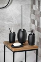 Zeepdispenser Sapho Iside Vrijstaand 16.3x8.5x9.1 cm Polyresin Mat Zwart Sapho - thumbnail