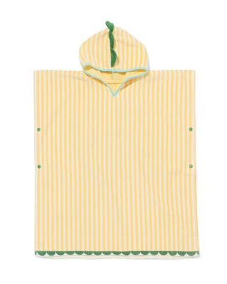 HEMA Kinderponcho 68x78cm velours krokodil strepen (groen)
