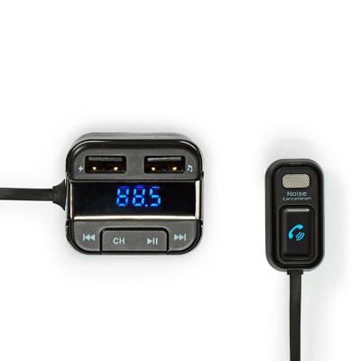 Nedis CATR123BK Fm-zender Voor In De Auto Bluetooth® Pro-microfoon Ruisonderdrukking Microsd-kaartopening Handsfree Bellen Spraakbediening 2x Usb - thumbnail