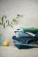 Pip Studio Pip Studio Secret Garden Douchelaken Blauw 70x140 cm - thumbnail