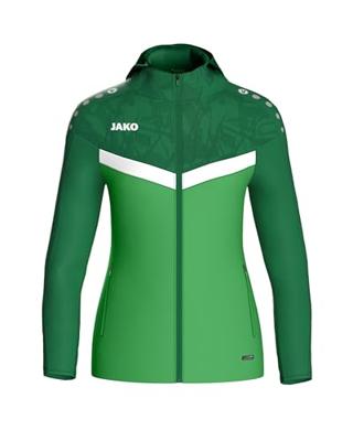 JAKO 6824D Jas Met Kap Iconic Dames - Zachtgroen/Sportgreen - 42