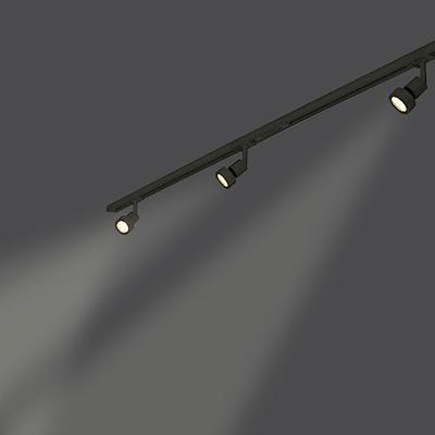 SLV Puri 143190 230V-railsysteem lamp GU10 LED Zwart