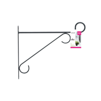 Elho wandhaak elegant 30 cm antraciet - thumbnail