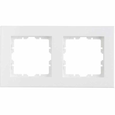 HK07 Pure - Afdekraam 2-voudig, zowel verticaal als horizontaal te plaatsen, wit glanzend RAL9010