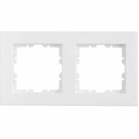 HK07 Pure - Afdekraam 2-voudig, zowel verticaal als horizontaal te plaatsen, wit glanzend RAL9010 - thumbnail