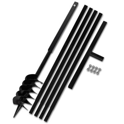 Grondboor met handvat 120 mm en verlengstukken 5 m (staal)