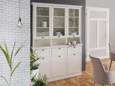 Vitrinekast LANDO 6 deuren 3 lades Vitrinekast LANDO 6 deuren 3 lades