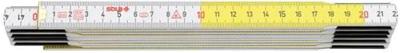 Sola vouwduimstok hout 2mtr/10-ledig hf2/10, wit/geel, klasse 3 per 10 verpakt - 53021201 - 53021201