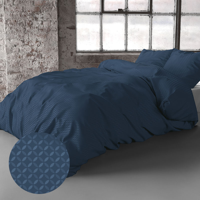 Fresh & Co Dekbedovertrek Phoenix - Navy 2-persoons (200 x 200/220 cm + 2 kussenslopen) - thumbnail