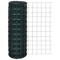VidaXL Euro hek 10x1,0 m staal groen - thumbnail