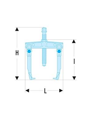 Facom zelfklemmende trekker met 2 brede bekken 15-100mm - U.301M