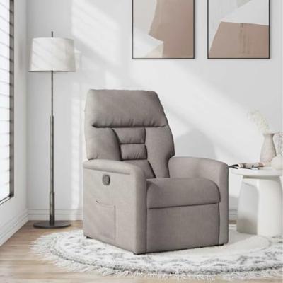 Fauteuil verstelbaar stof taupe Fauteuil verstelbaar stof taupe