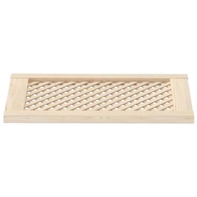Kastdeuren met latwerk 2 st 39,5x69 cm massief grenenhout