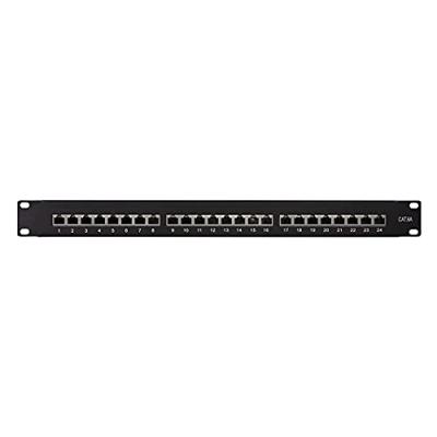 LogiLink NP0061 24 poorten Patchpaneel 483 mm (19) CAT 6A 1 HE Zwart - thumbnail