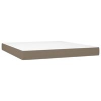 Boxspring met matras stof taupe 180x200 cm - thumbnail